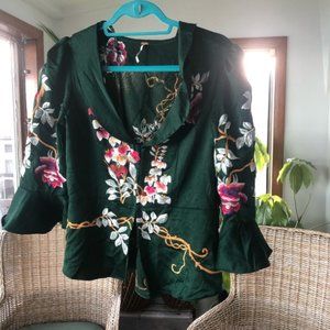 Free People silk top/blazer! (closet closing Oct)